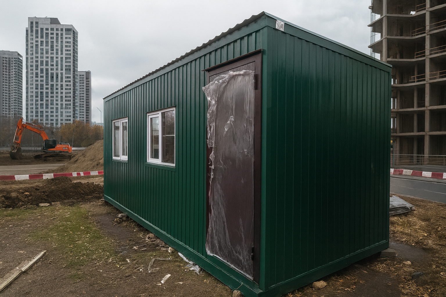 Бытовка прорабка 2 6х2,4 129000